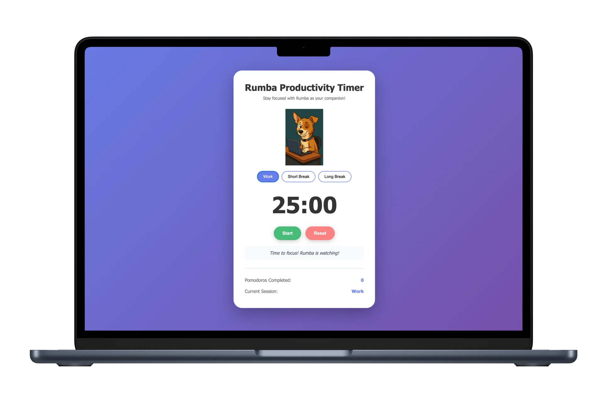 Rumba Pomodoro Timer